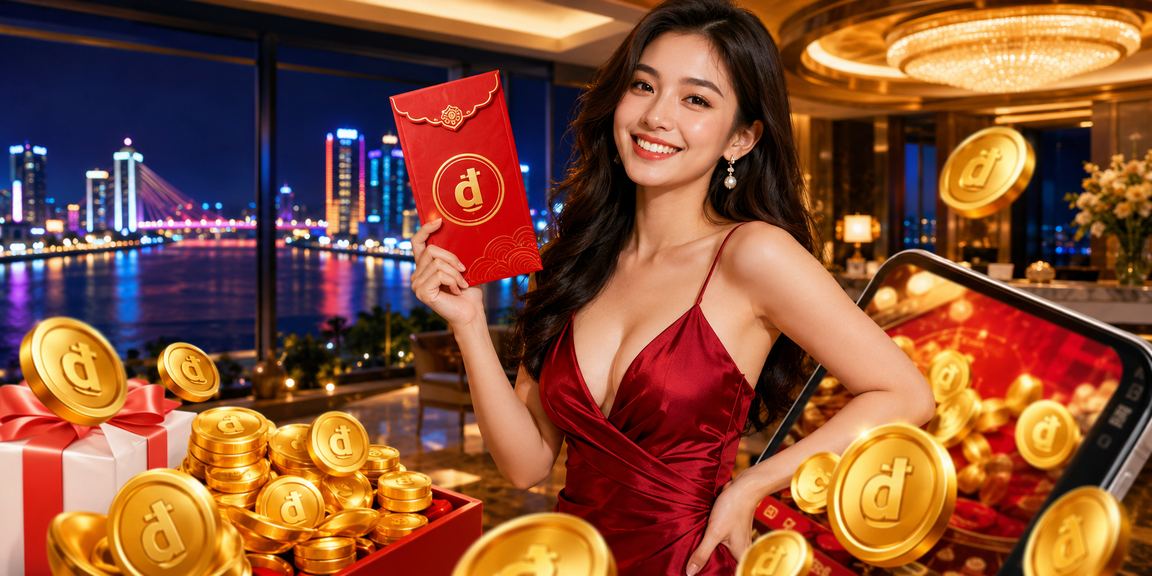 Cảnh lễ hội tại Đà Nẵng với mô hình tặng thưởng đỏ, thể hiện tinh thần giải trí Việt Nam trên nền tảng 687