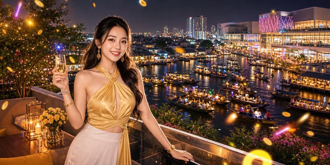Người dùng tại chợ đêm vùng Mekong thực hiện giao dịch cá cược trực tuyến trong không khí lễ hội náo nhiệt